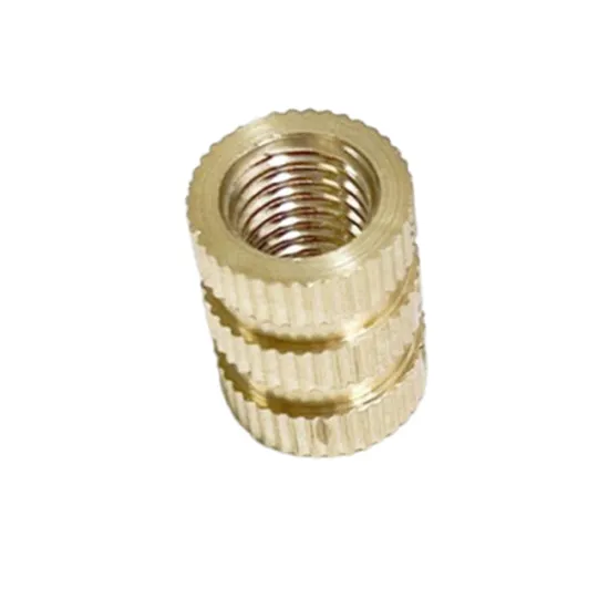 M3 M4 M5 M6 Brass Pure Copper Thread Injection Molded Knurled Insert Nut Nutsert Embedded Nuts